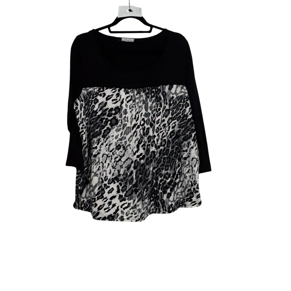 Black & White Animal Print Blouse